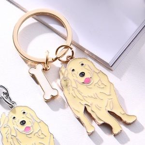 golden retriever dog pet keychain keepsake